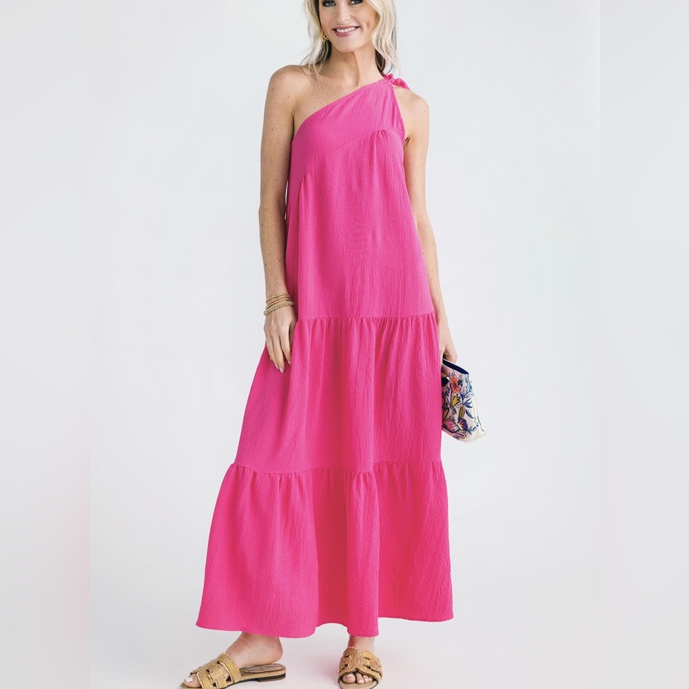 Asymmetric one shoulder dress
